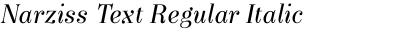 Narziss Text Regular Italic